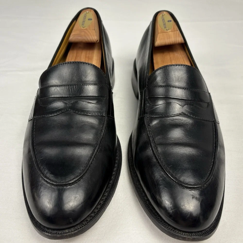 COLE HAAN/NIKEAIR Penny Loafers 10M Black Leather Goodyear Welted EUC Preppy